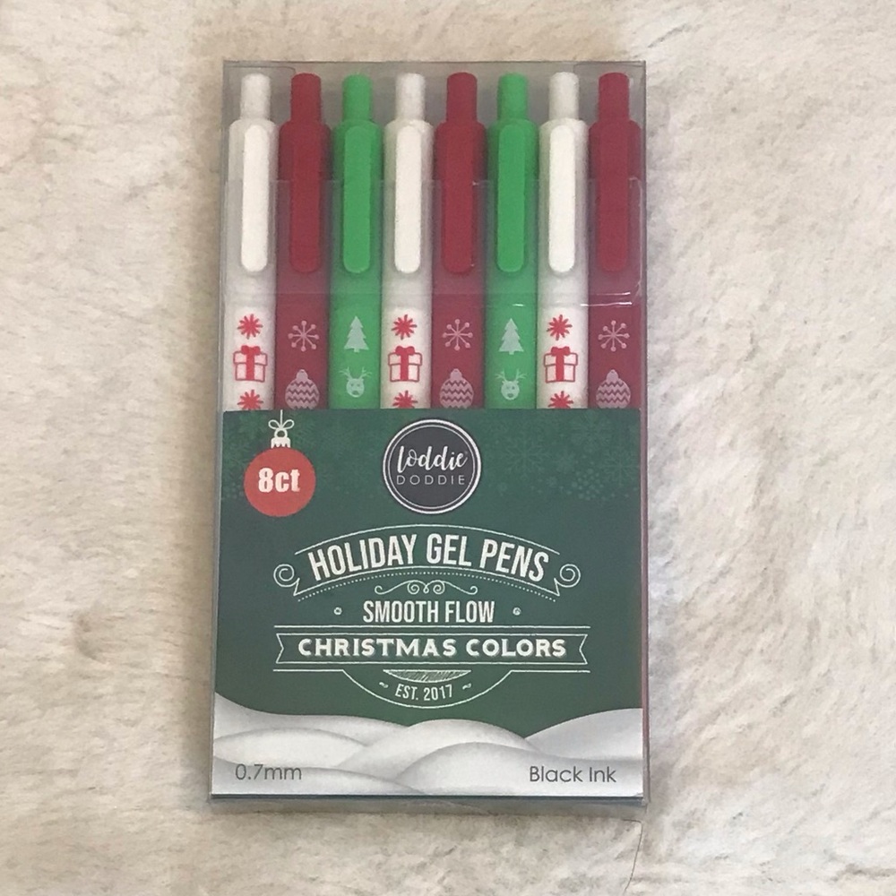 Loddie Doddie 8 count Holiday Gel Pens NEW